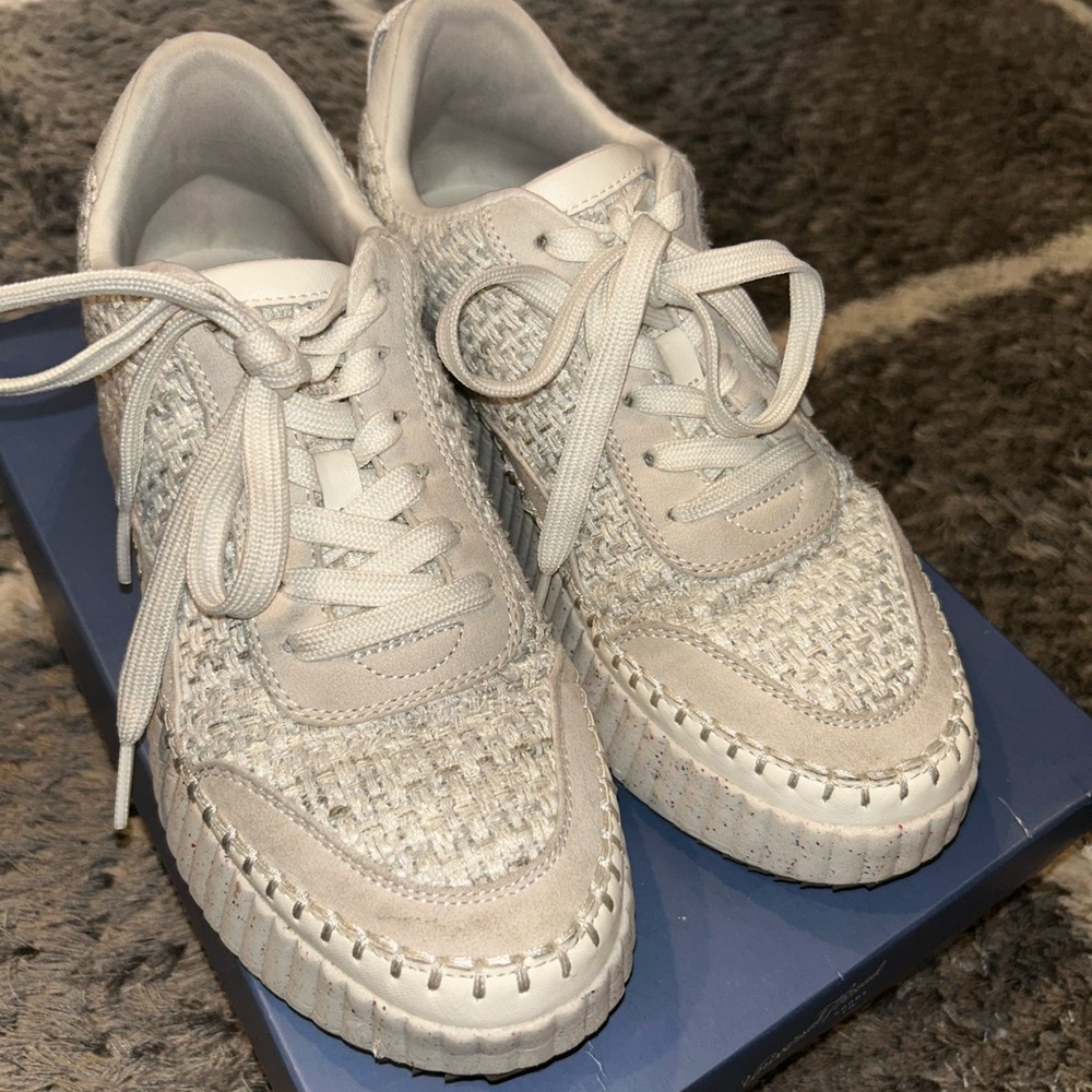 Women's Cream Platform Sneakers